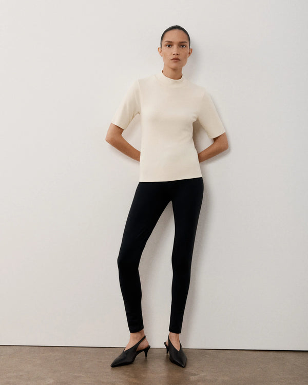 Double Layer High Neck Top in Viscose