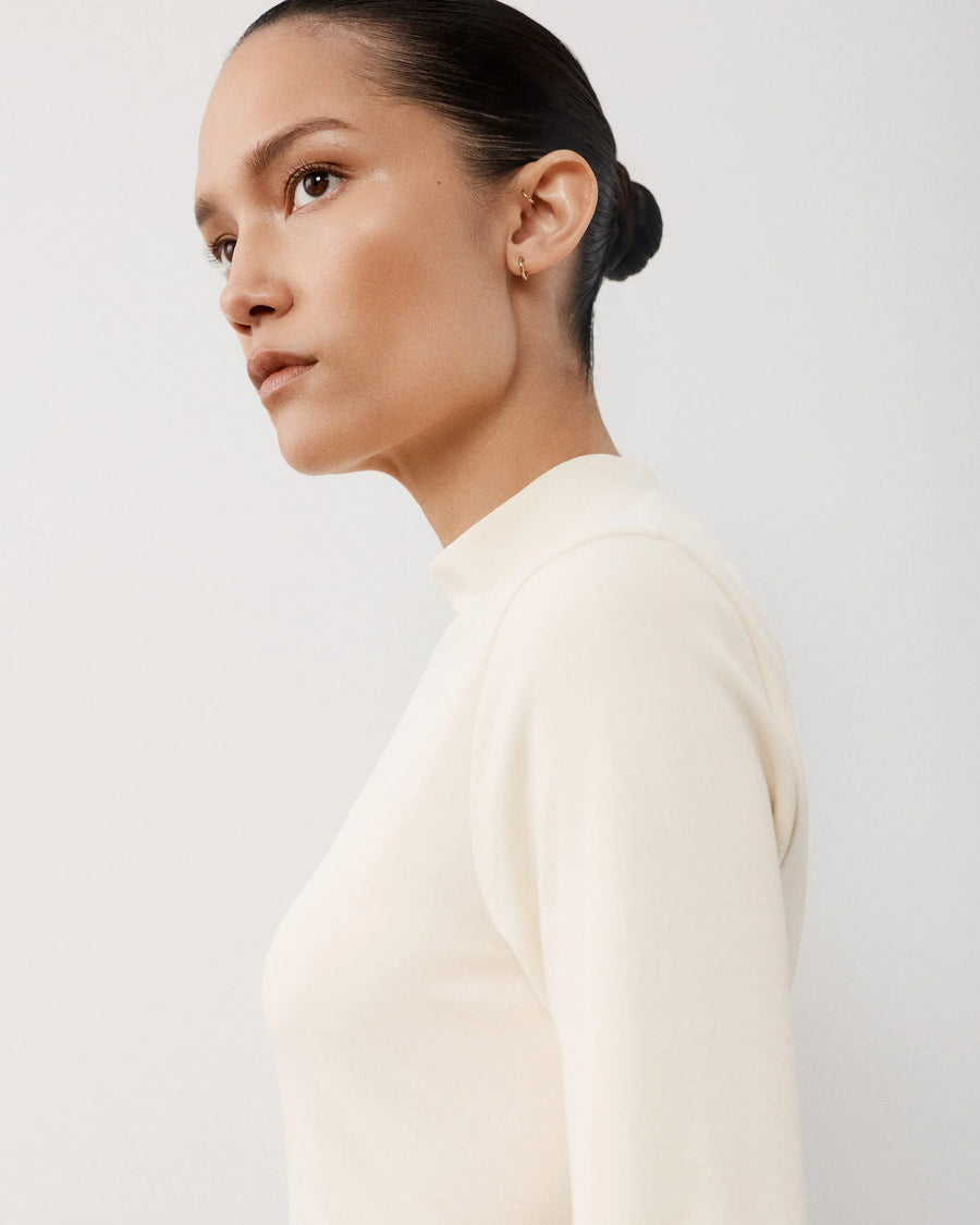 Double Layer High Neck Top in Viscose