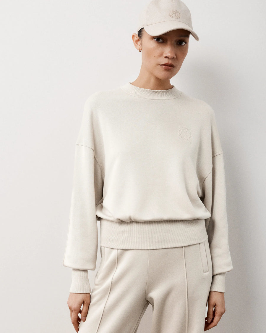 Sweatshirt With Debossing in Lyocell