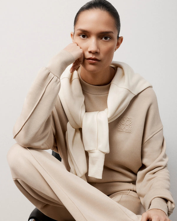 Sweatshirt With Debossing in Lyocell