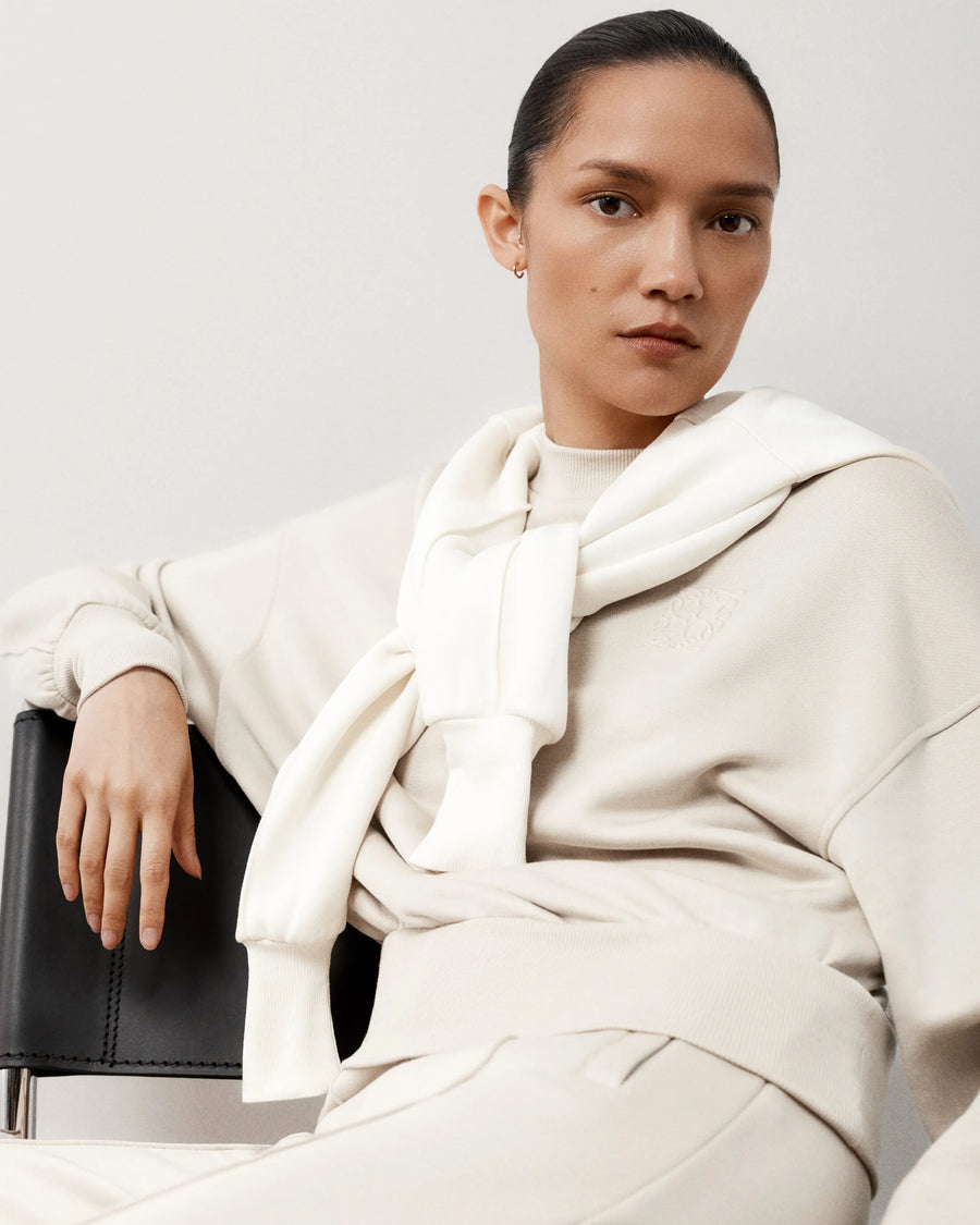 Sweatshirt With Debossing in Lyocell