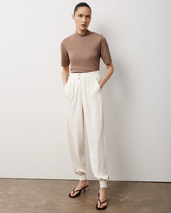 Double Layer High Neck Top in Viscose