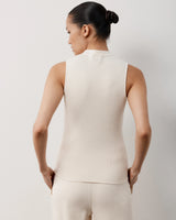 Ribbed Vest in Cotton Cashmere