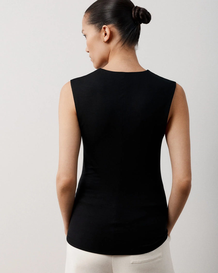 Double-Layer Vest in Lyocell