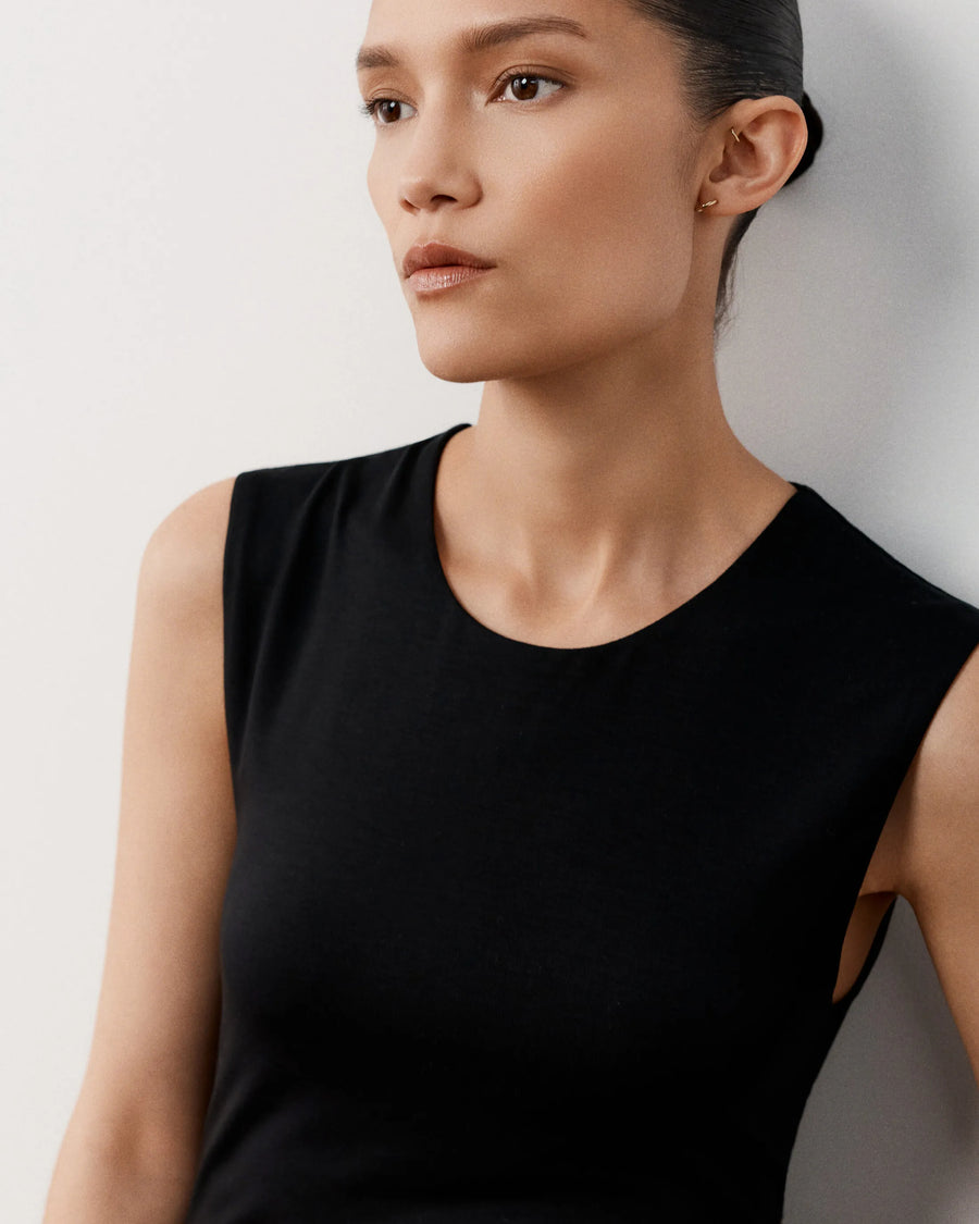 Double-Layer Vest in Lyocell