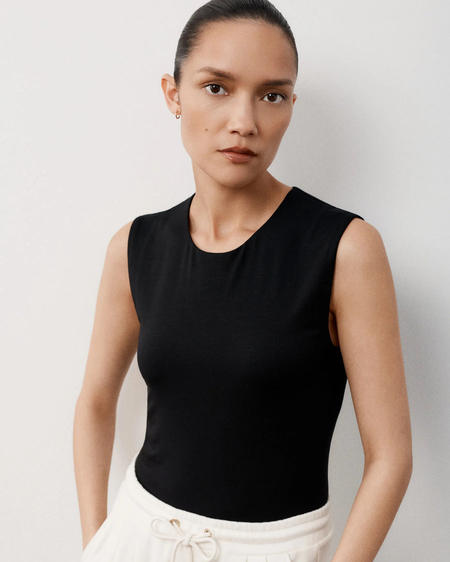 Double-Layer Vest in Lyocell
