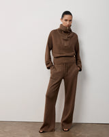 Ribbed Quarter Zip Sweater in Cotton Cashmere