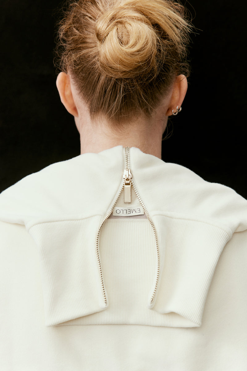 Quarter-Zip Funnel-Neck Sweatshirt