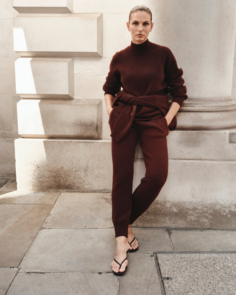 High Neck Sweater in Merino Wool Cashmere