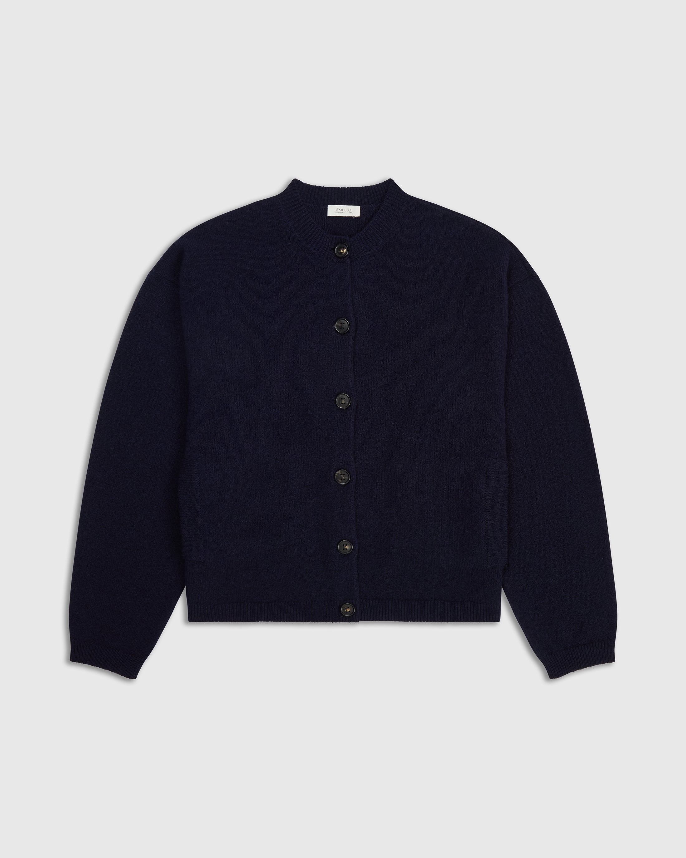 Ribbed Merino Bomber Cardigan