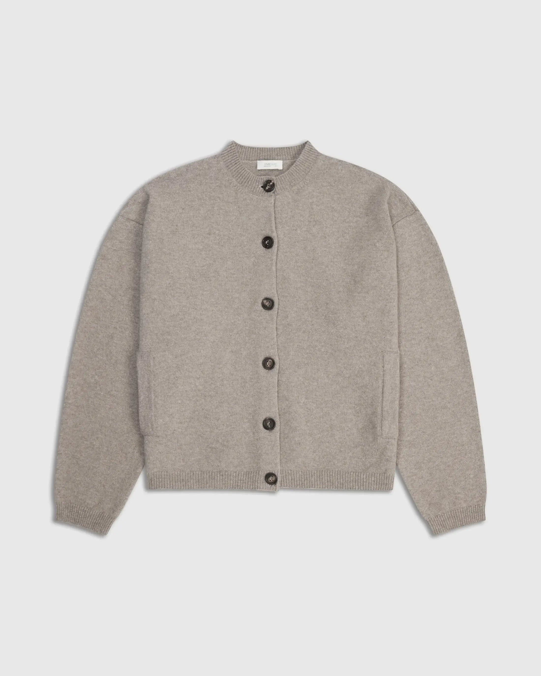 Ribbed Merino Bomber Cardigan