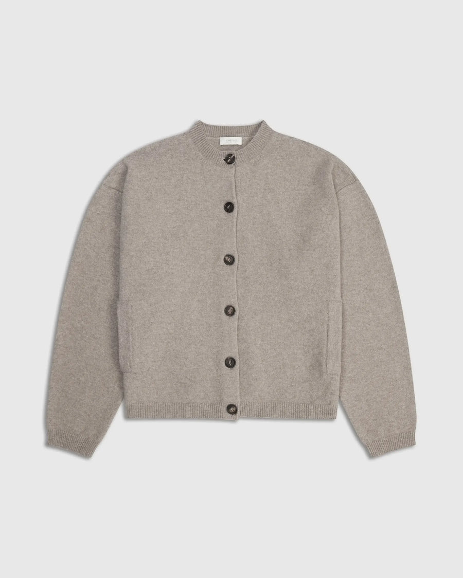 Ribbed Merino Bomber Cardigan