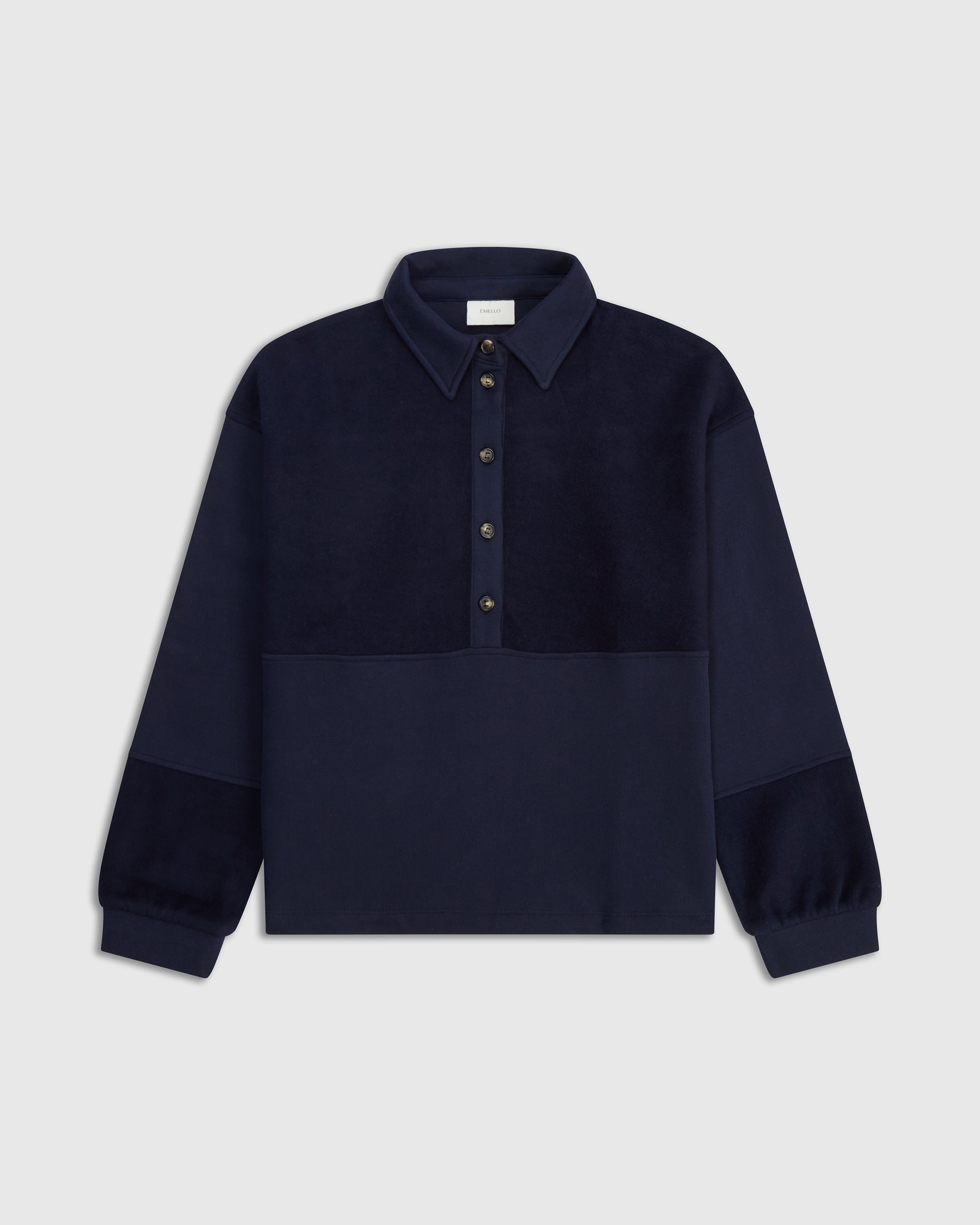 Panelled Polo Sweatshirt
