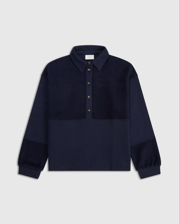 Panelled Polo Sweatshirt
