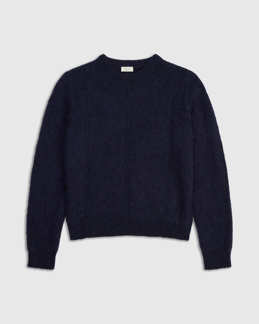 Brushed Alpaca Crew Neck Sweater