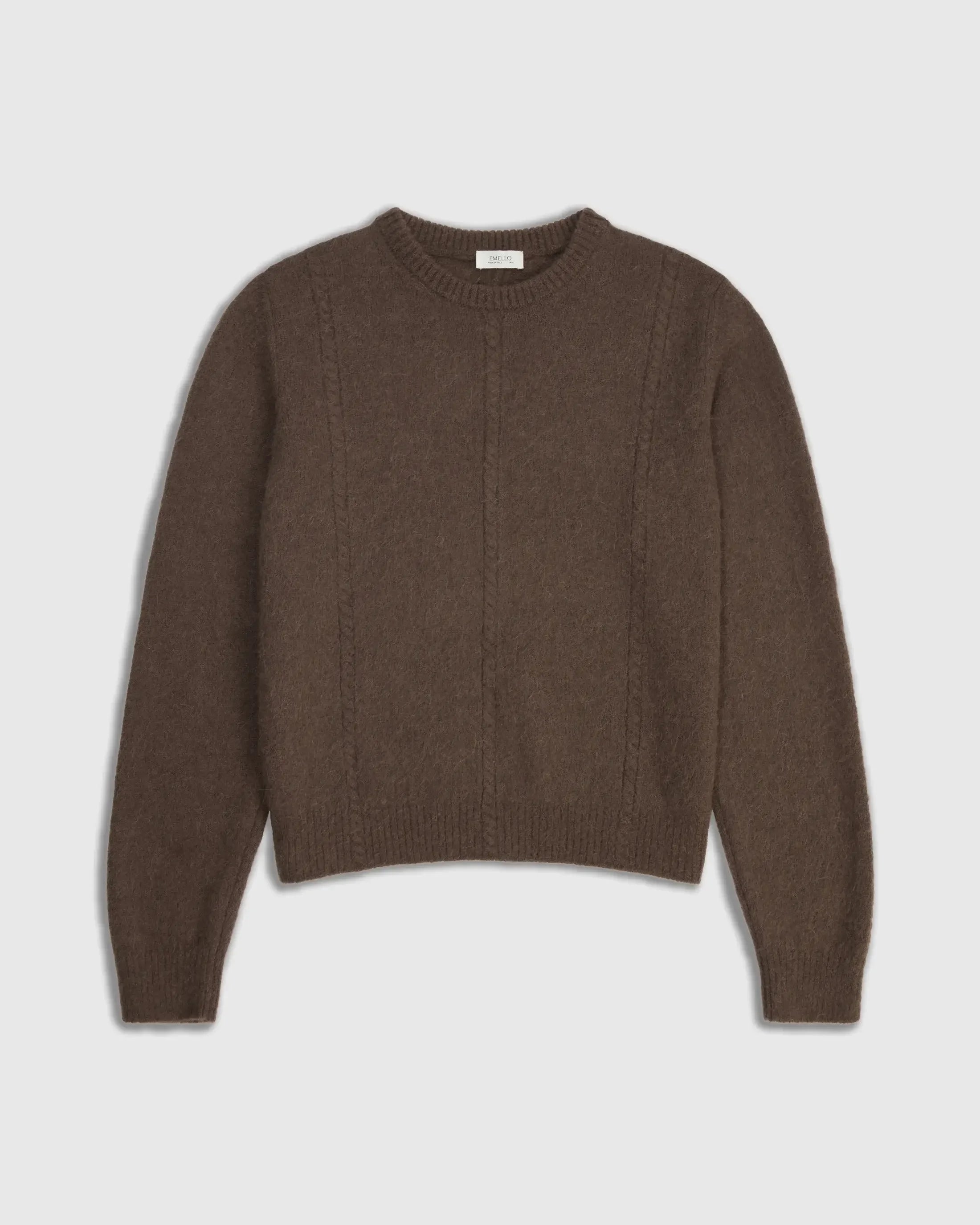 Brushed Alpaca Crew Neck Sweater