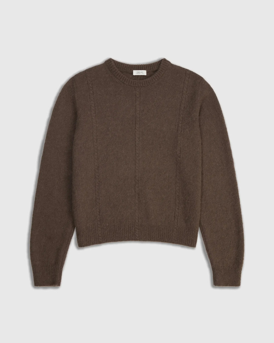 Brushed Alpaca Crew Neck Sweater
