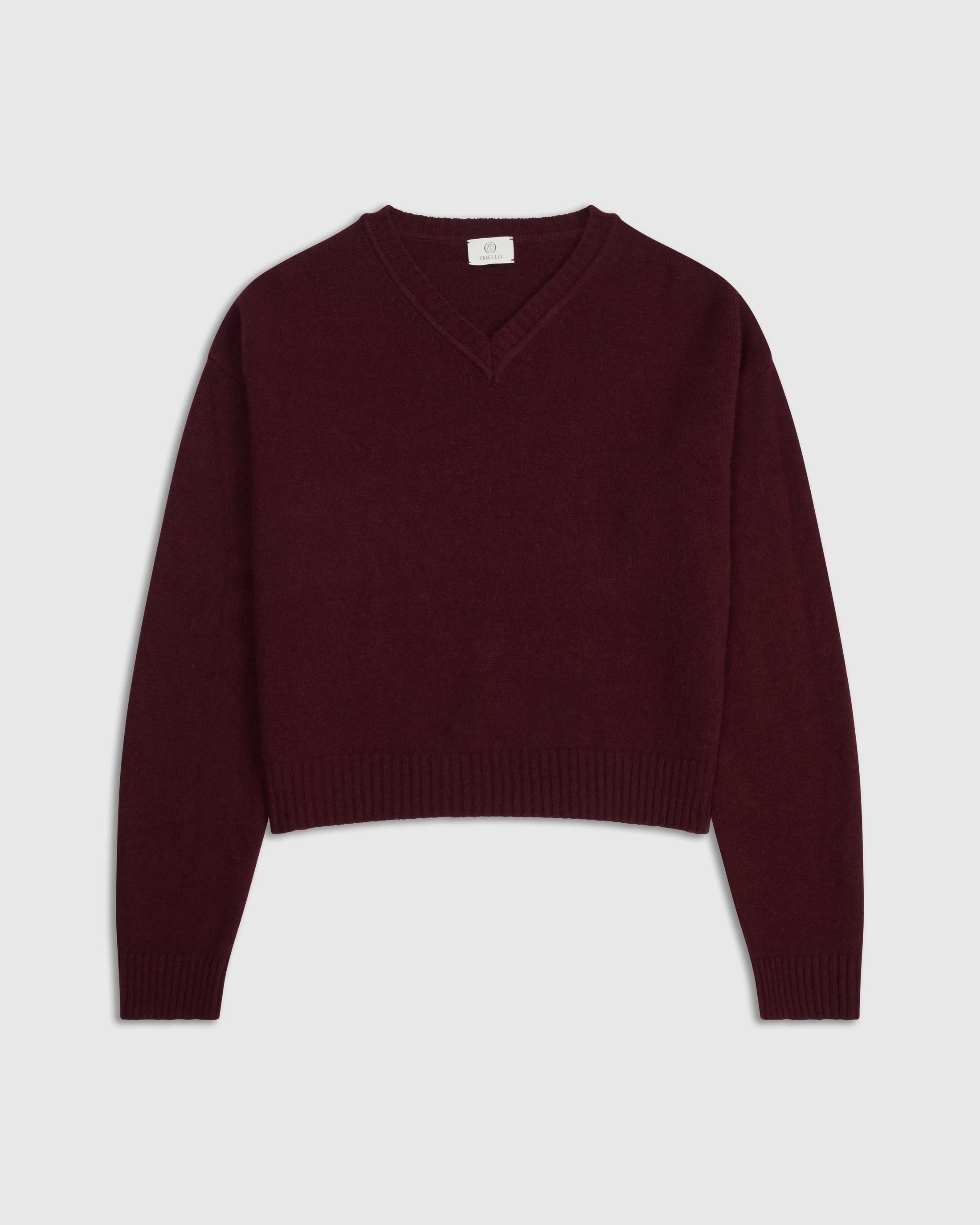 V Neck Sweater in Merino Wool Cashmere