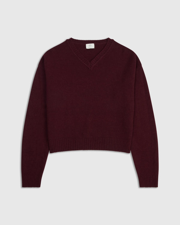 V Neck Sweater in Merino Wool Cashmere