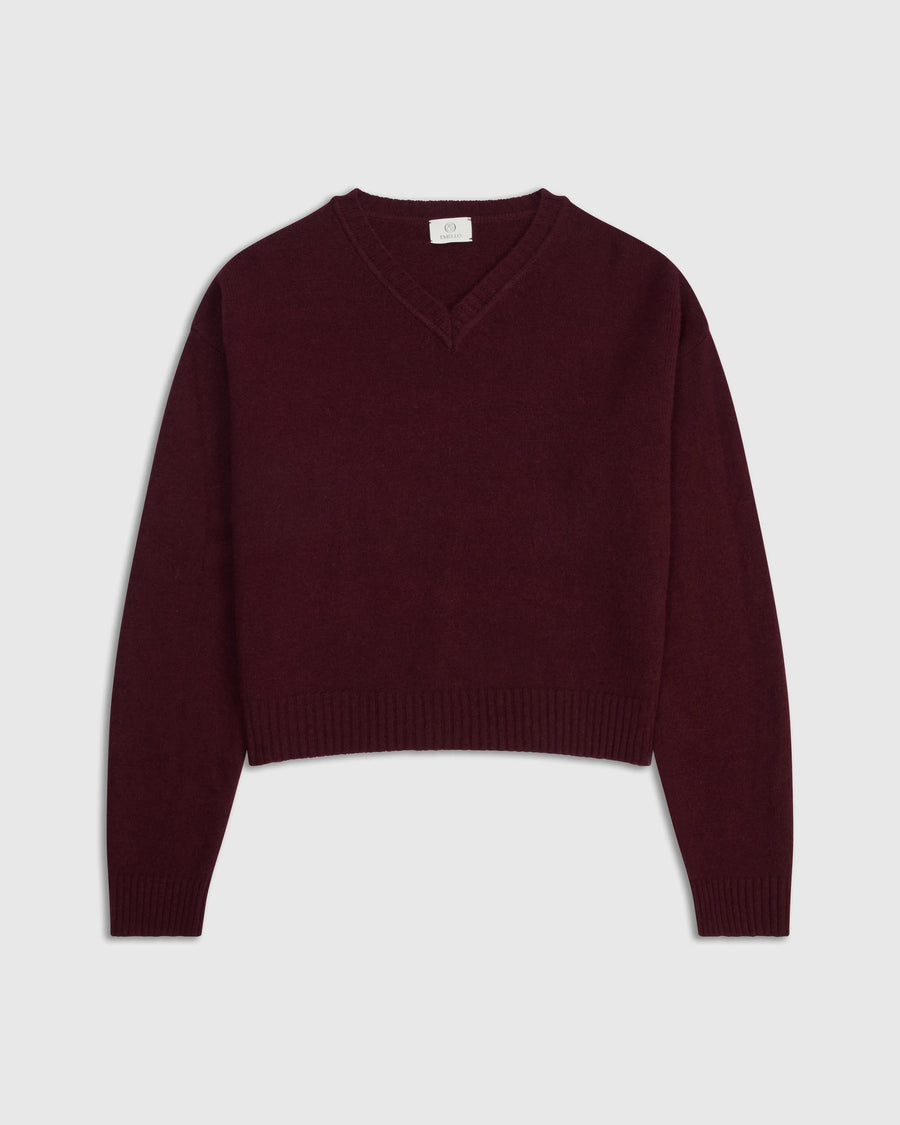 V Neck Sweater in Merino Wool Cashmere