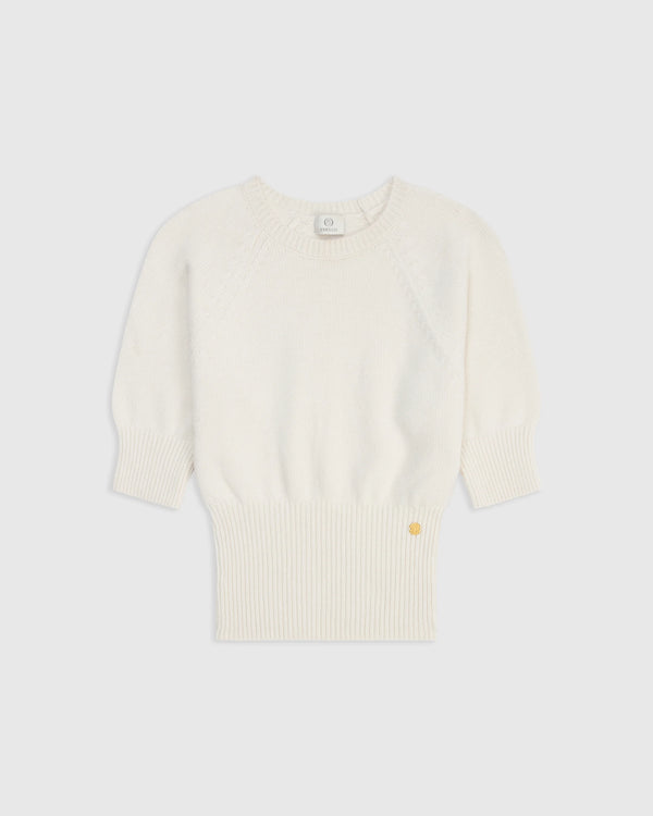 Puff Sleeve Sweater in Merino Wool Cashmere