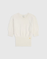 Puff Sleeve Sweater in Merino Wool Cashmere