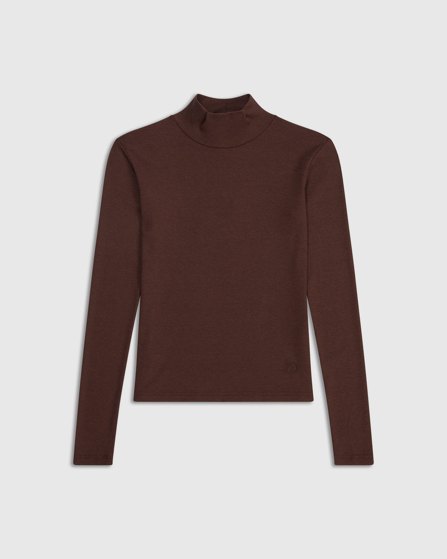 Ribbed Turtleneck Top