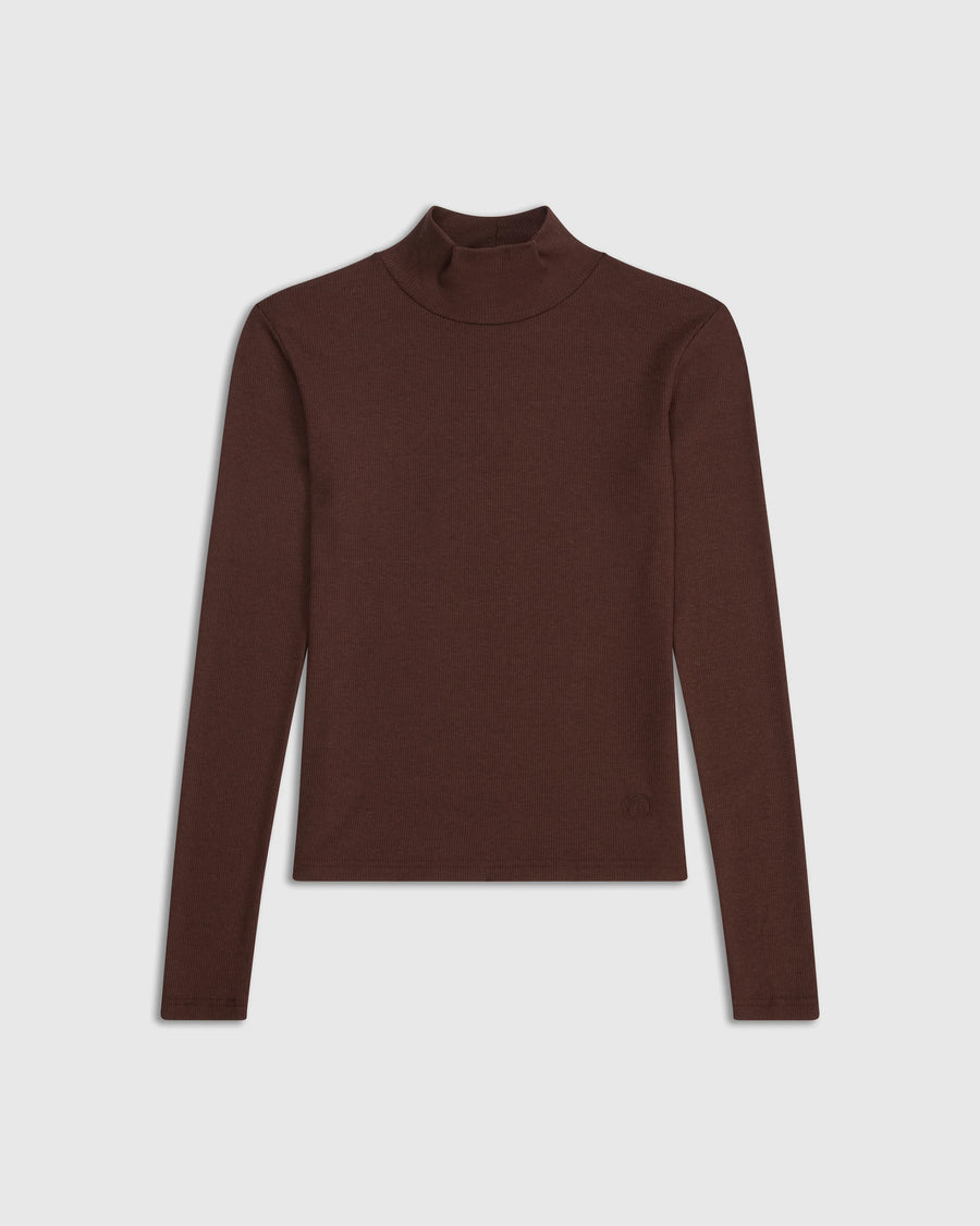 Ribbed Turtleneck in Lyocell Cotton