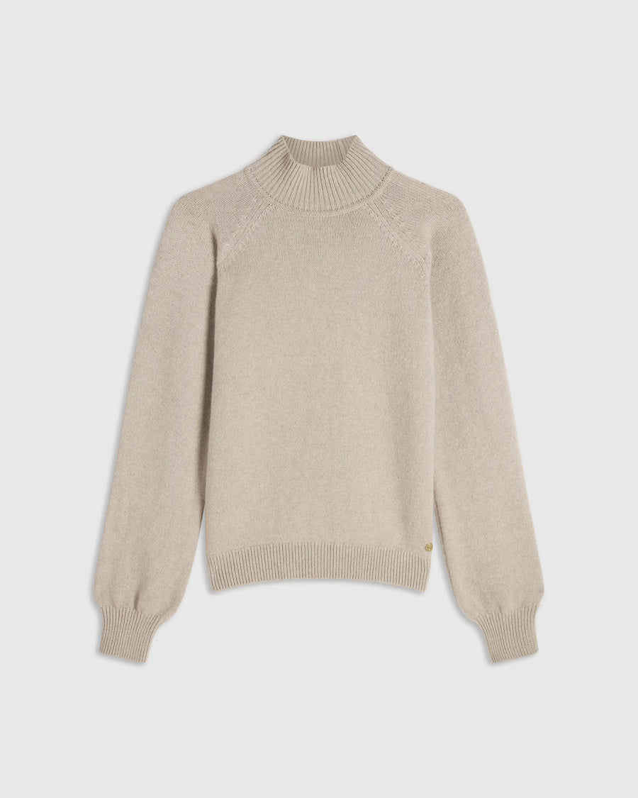 High Neck Sweater in Merino Wool Cashmere