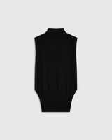 High Neck Ribbed Sweater Vest
