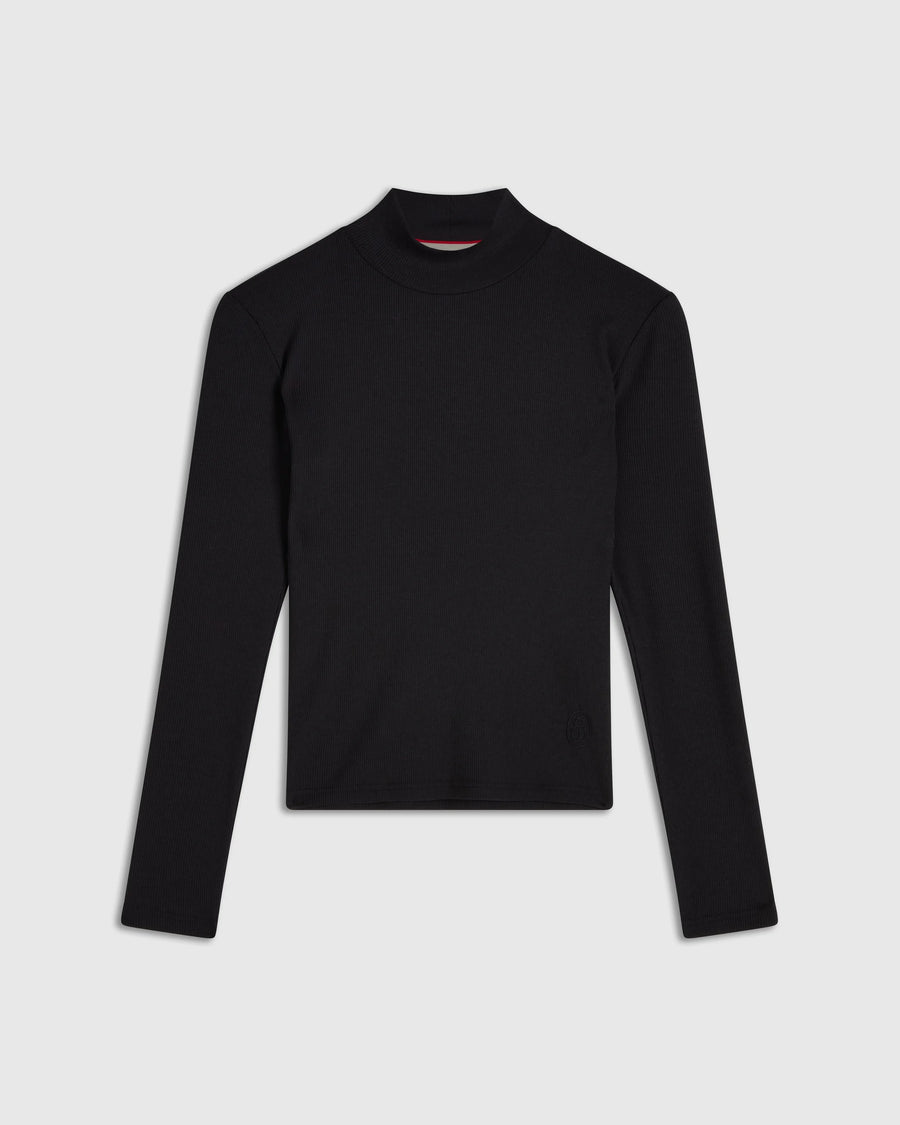 Ribbed Turtleneck Top