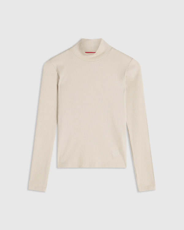 Ribbed Turtleneck Top