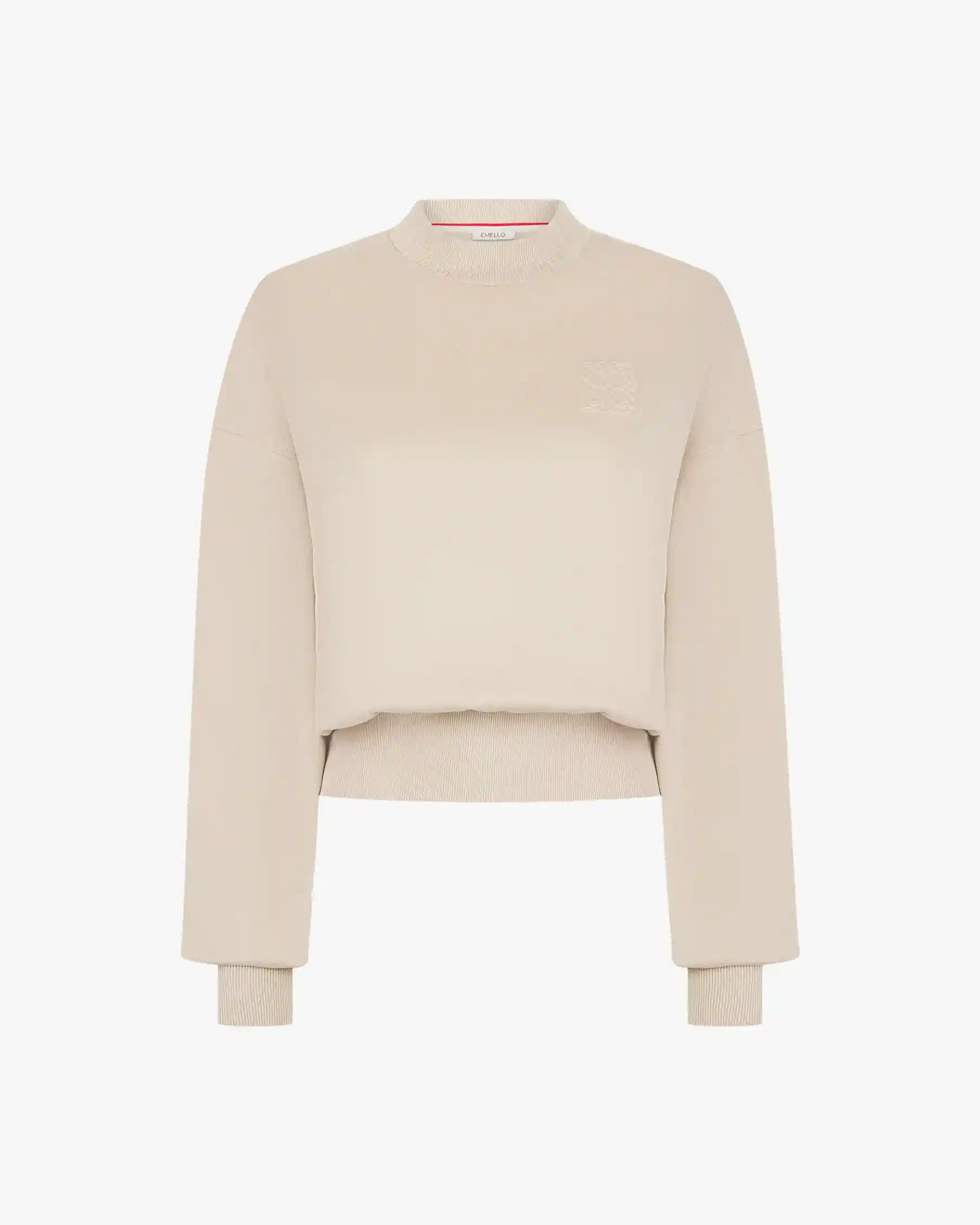 Sweatshirt With Debossing in Lyocell