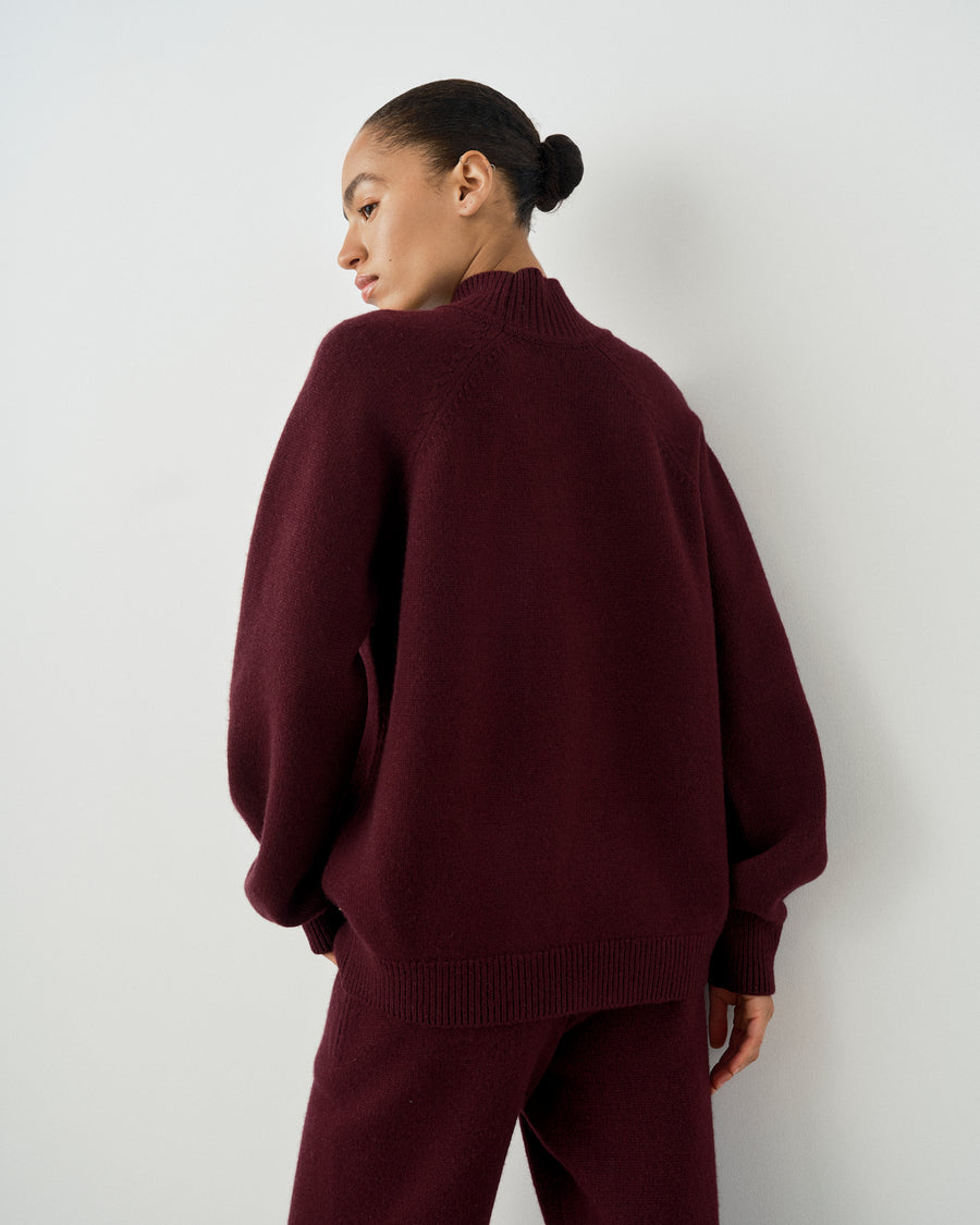 High Neck Sweater in Merino Wool Cashmere