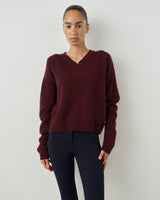 V Neck Sweater in Merino Wool Cashmere