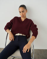 V Neck Sweater in Merino Wool Cashmere