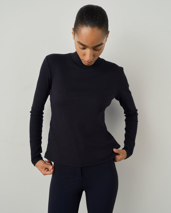 Ribbed Turtleneck Top