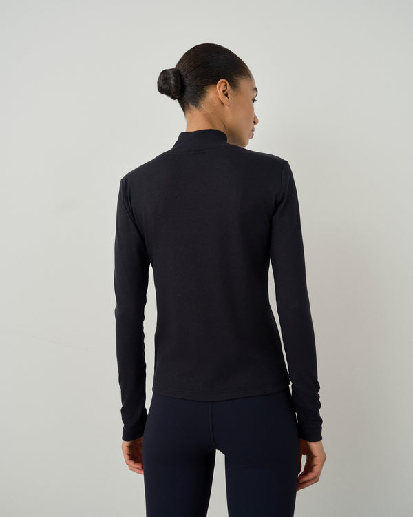 Ribbed Turtleneck Top