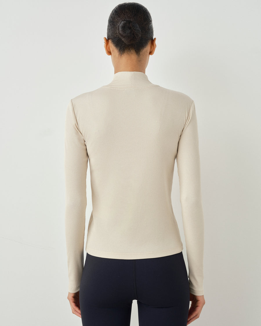 Ribbed Turtleneck Top