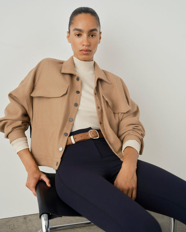 Ribbed Turtleneck Top