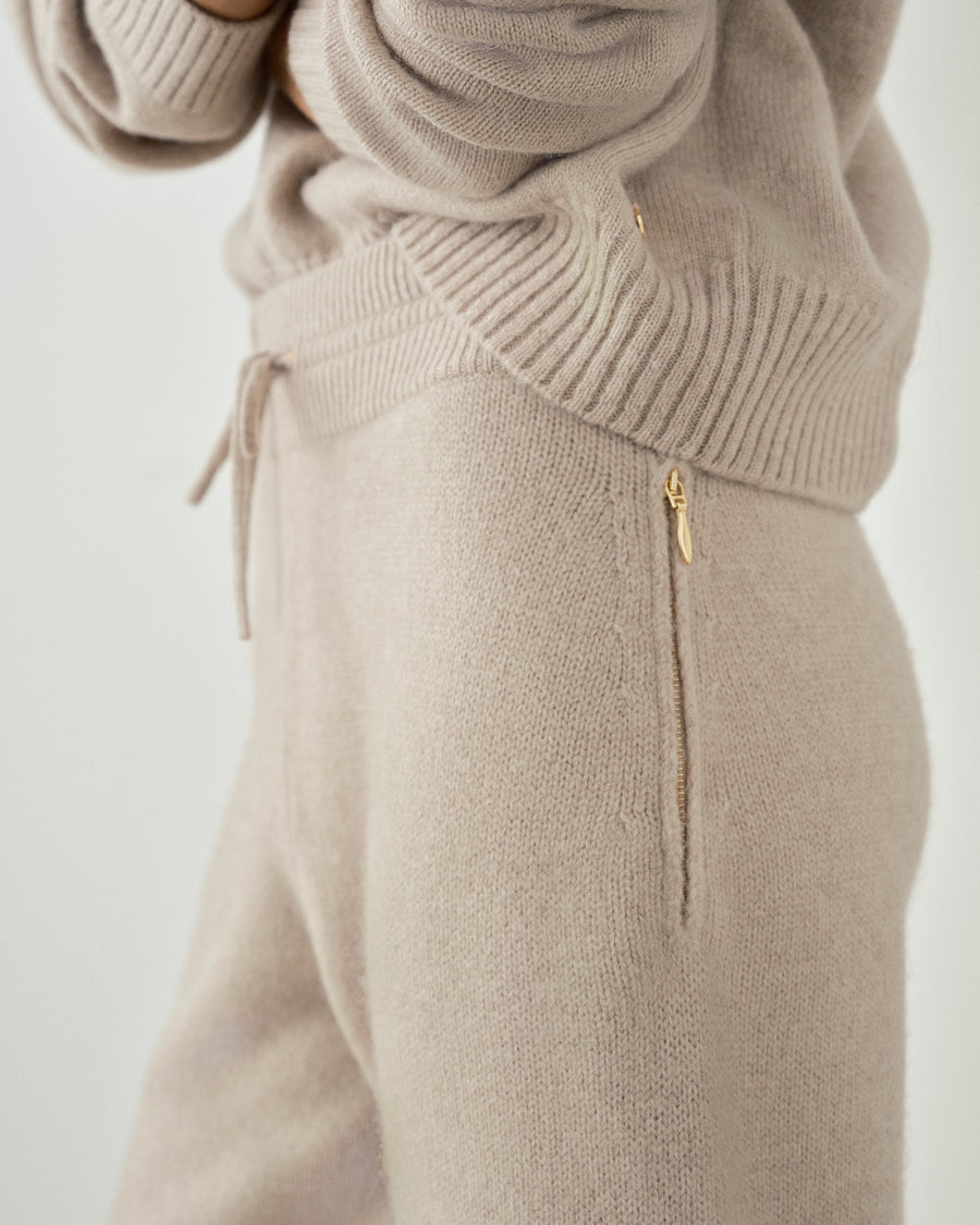 Cuffed Knit Trouser in Merino Wool Cashmere