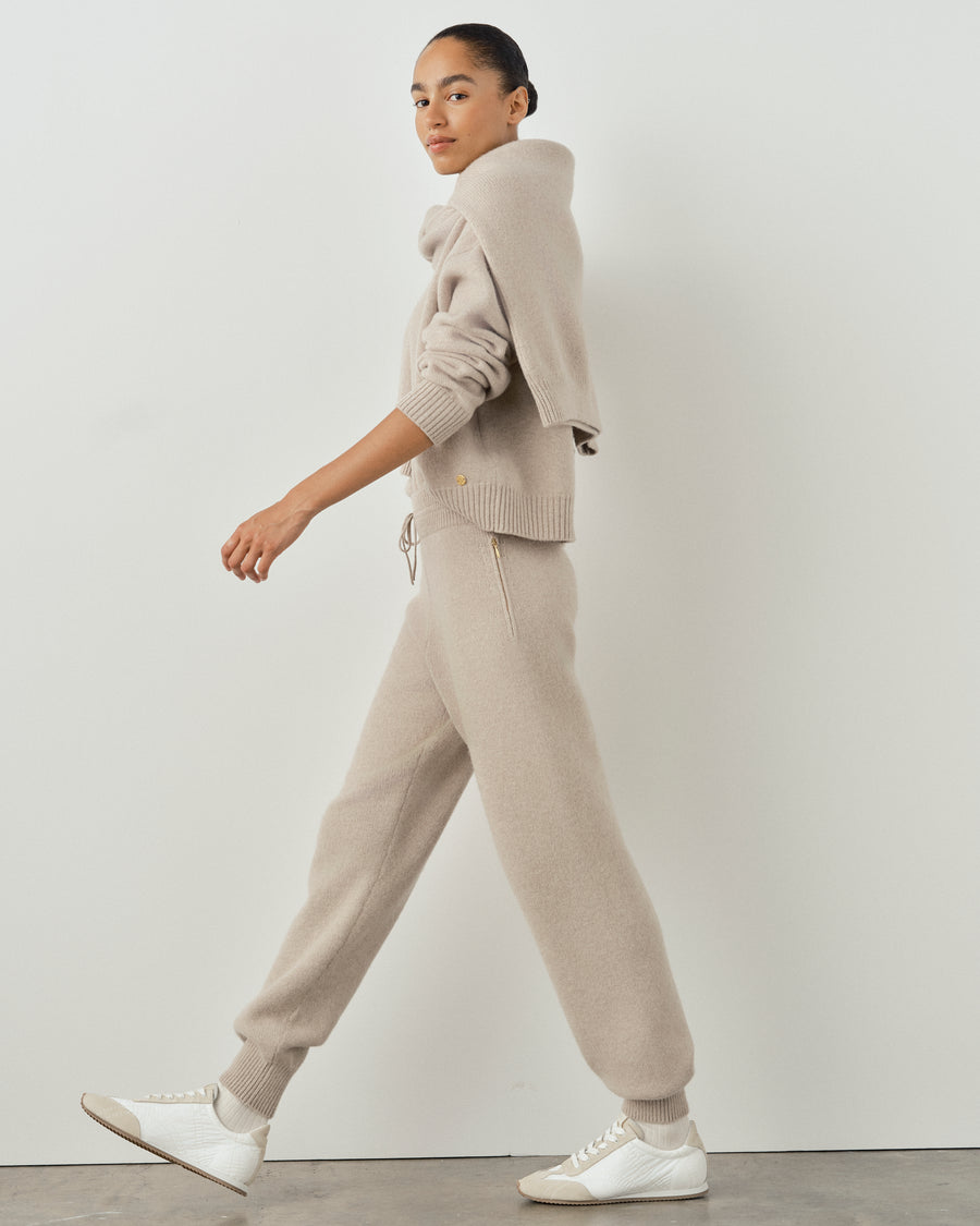 Cuffed Knit Trouser in Merino Wool Cashmere