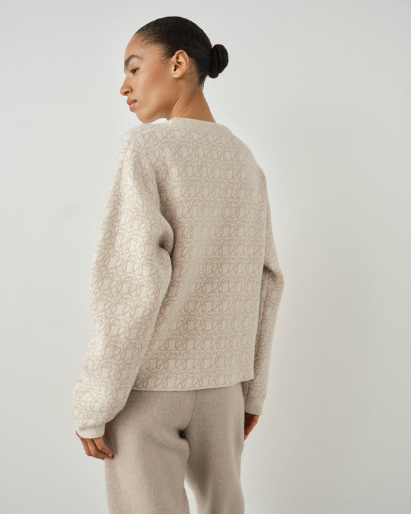 Reversible Jacquard Cashmere Sweater