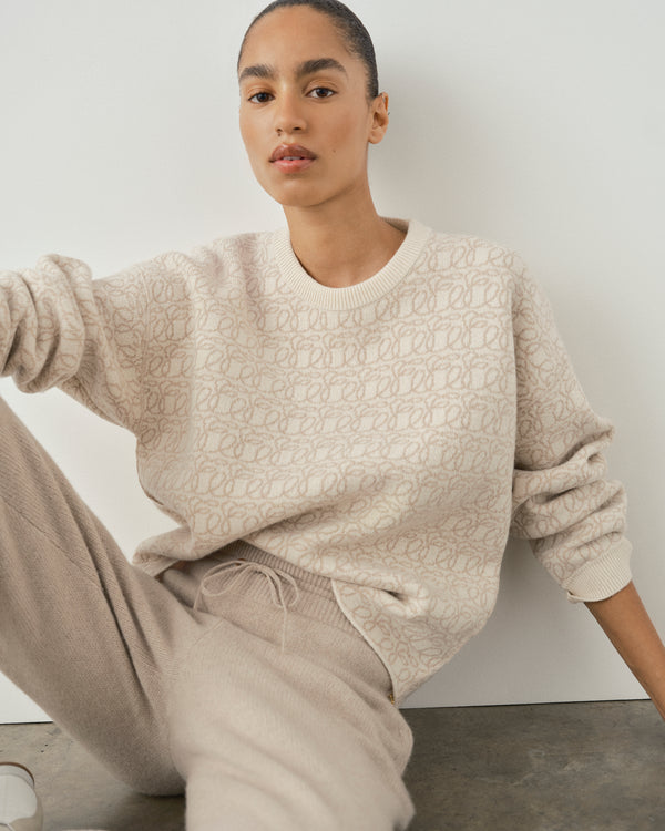Reversible Jacquard Cashmere Sweater