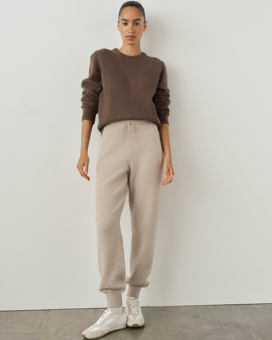 Brushed Alpaca Crew Neck Sweater