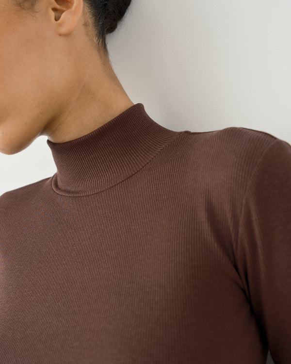 Ribbed Turtleneck Top