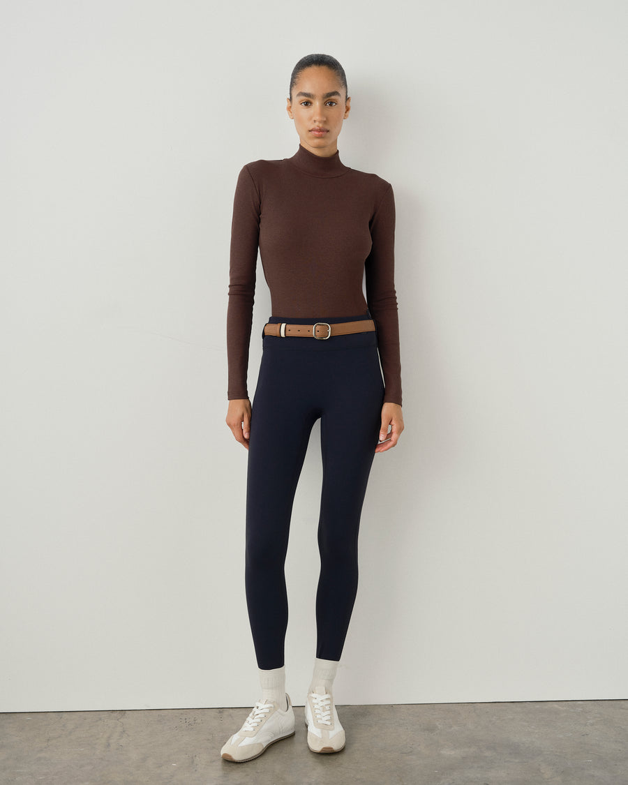 Ribbed Turtleneck Top
