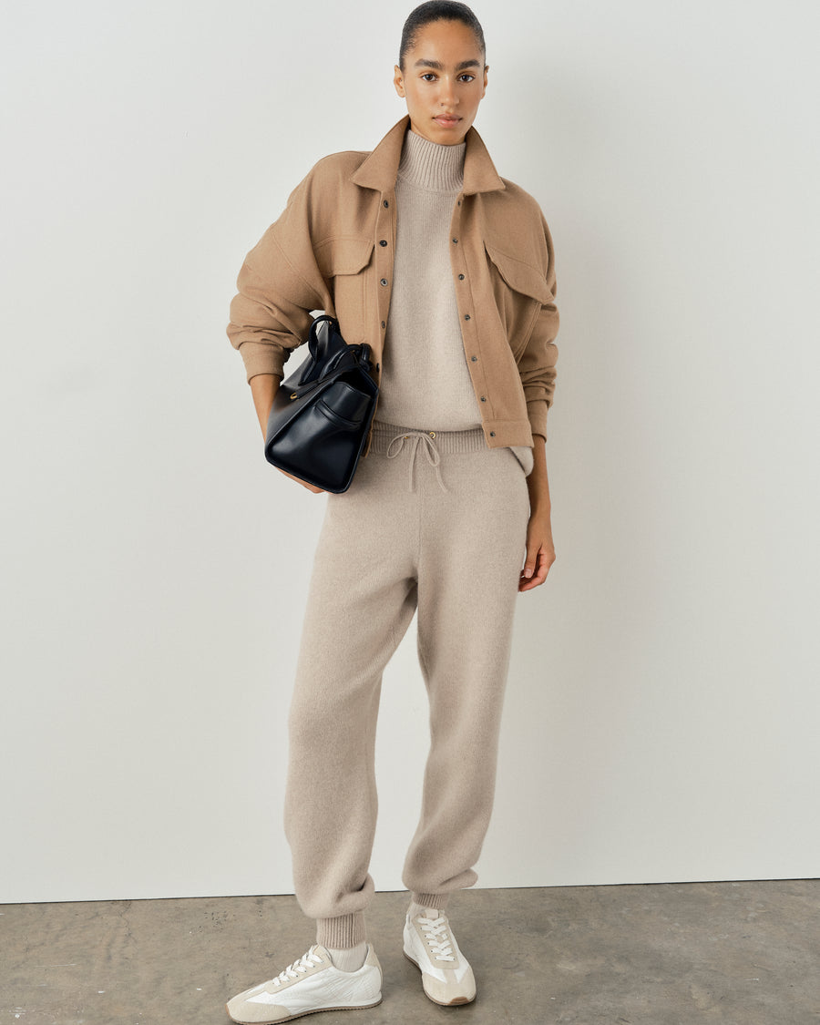High Neck Sweater in Merino Wool Cashmere