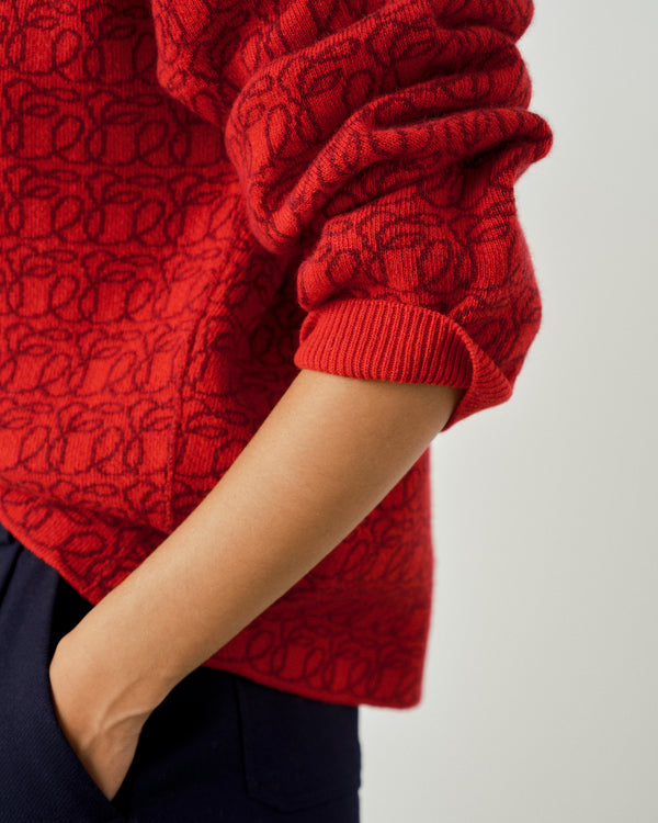 Reversible Jacquard Cashmere Sweater