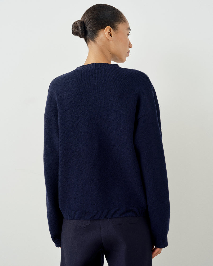 Ribbed Merino Bomber Cardigan